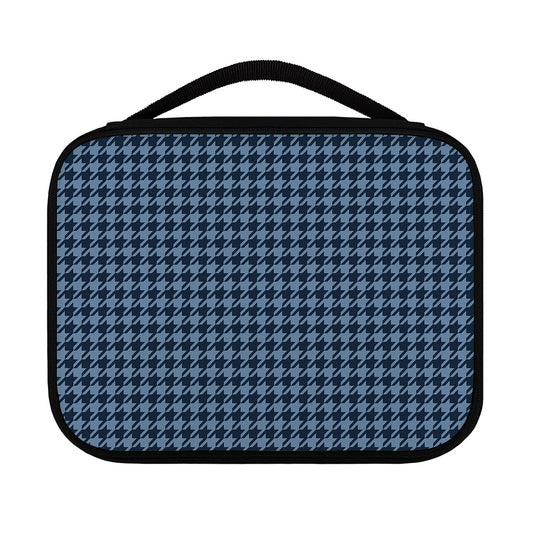 Deep Blue Houndstooth Pattern Print Classic Bible Case