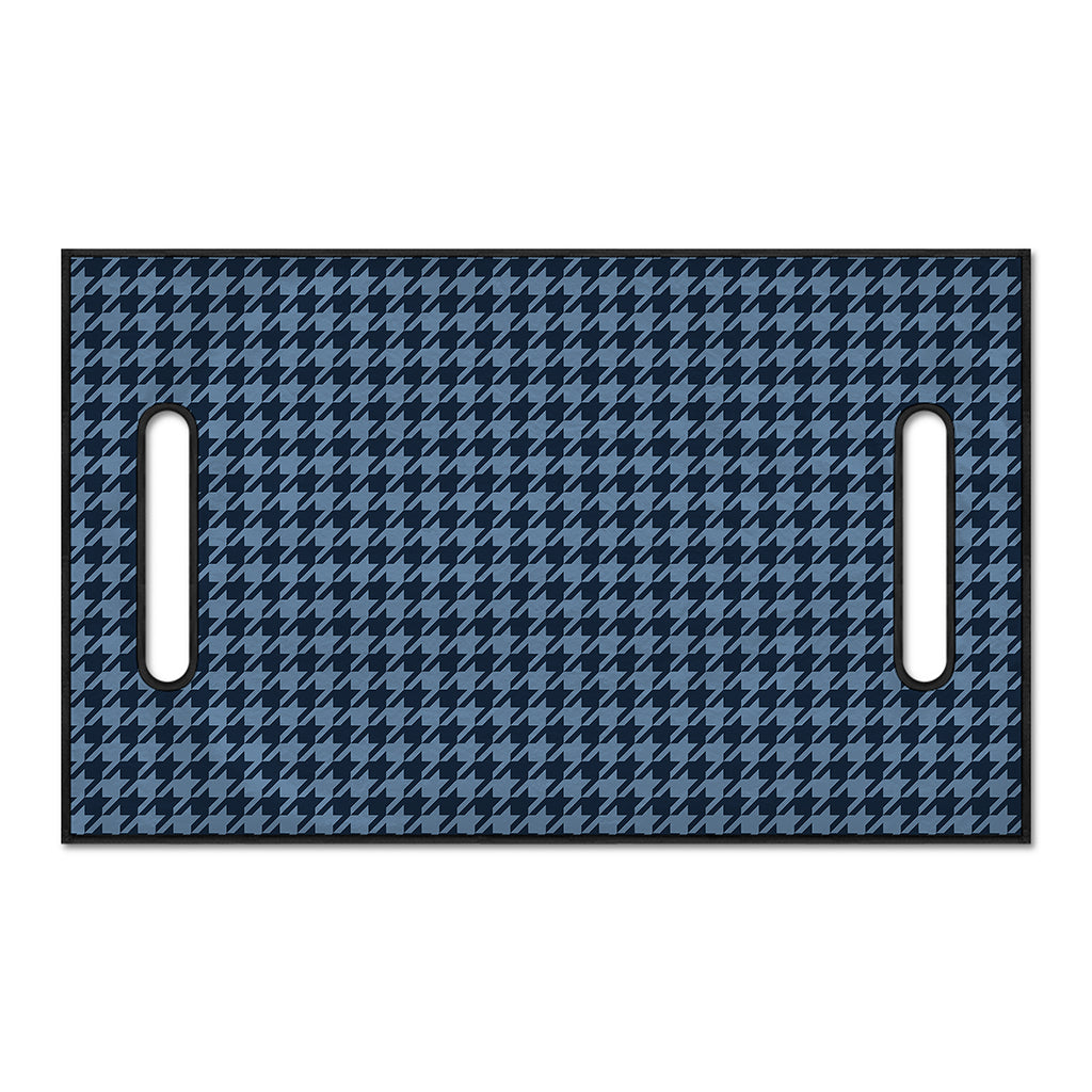 Deep Blue Houndstooth Pattern Print Golf Cart Seat Cover