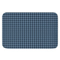 Deep Blue Houndstooth Pattern Print Indoor Door Mat