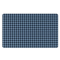 Deep Blue Houndstooth Pattern Print Polyester Doormat