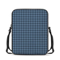 Deep Blue Houndstooth Pattern Print Rectangular Crossbody Bag