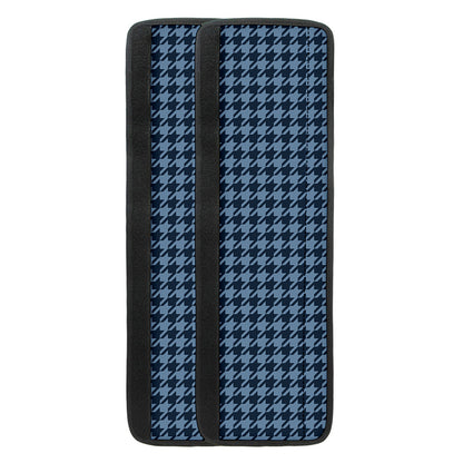 Deep Blue Houndstooth Pattern Print Refrigerator Handle Covers