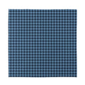 Deep Blue Houndstooth Pattern Print Silk Bandana