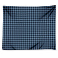 Deep Blue Houndstooth Pattern Print Tapestry