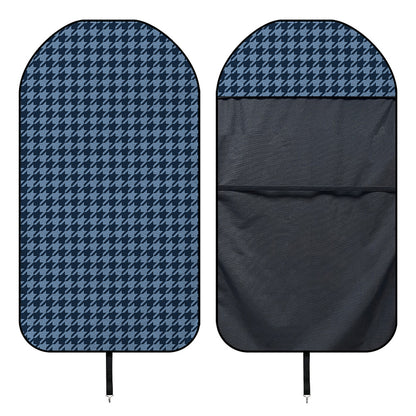 Deep Blue Houndstooth Pattern Print Waterproof Car Seat Cover