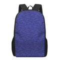Deep Blue Knitted Pattern Print 17 Inch Backpack