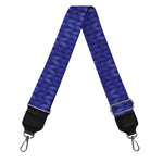 Deep Blue Knitted Pattern Print Bag Strap