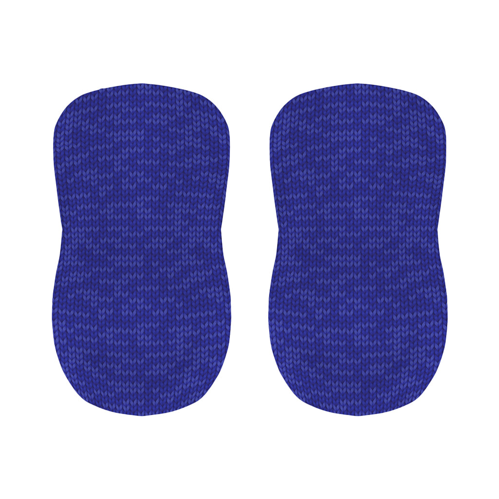 Deep Blue Knitted Pattern Print Bar Stool Covers