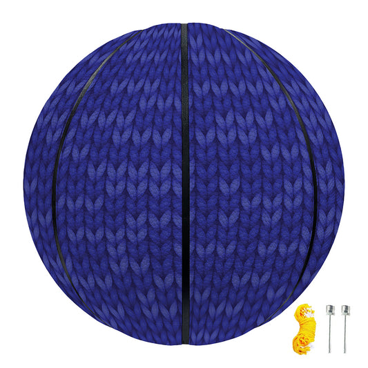Deep Blue Knitted Pattern Print Basketball
