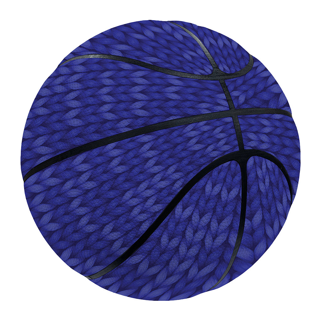 Deep Blue Knitted Pattern Print Basketball
