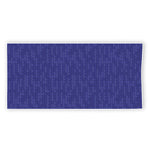 Deep Blue Knitted Pattern Print Beach Towel