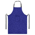 Deep Blue Knitted Pattern Print Bib Apron With Pocket