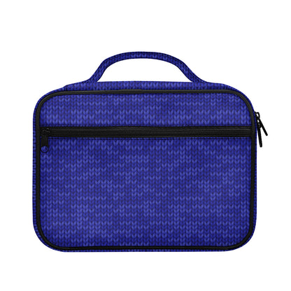 Deep Blue Knitted Pattern Print Briefcase Bible Bag