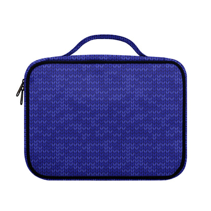 Deep Blue Knitted Pattern Print Briefcase Bible Bag