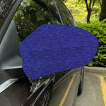 Deep Blue Knitted Pattern Print Car Side Mirror Covers