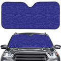 Deep Blue Knitted Pattern Print Car Windshield Sun Shade