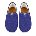 Deep Blue Knitted Pattern Print Casual Shoes