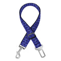 Deep Blue Knitted Pattern Print Dog Seat Belt
