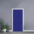 Deep Blue Knitted Pattern Print Door Sticker