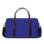 Deep Blue Knitted Pattern Print Duffle Bag