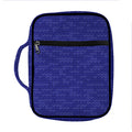 Deep Blue Knitted Pattern Print Front Pocket Bible Bag