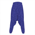 Deep Blue Knitted Pattern Print Hammer Pants