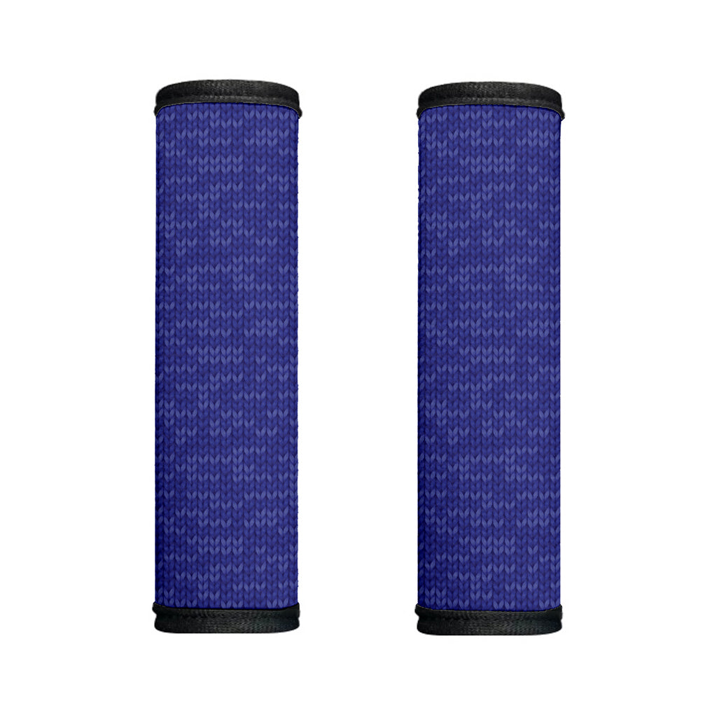 Deep Blue Knitted Pattern Print Handle Covers