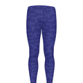 Deep Blue Knitted Pattern Print Men's Leggings