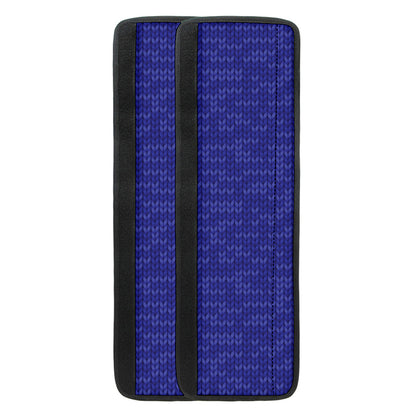 Deep Blue Knitted Pattern Print Refrigerator Handle Covers