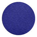 Deep Blue Knitted Pattern Print Round Blanket