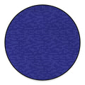Deep Blue Knitted Pattern Print Round Floor Mat