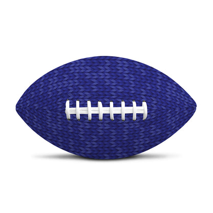 Deep Blue Knitted Pattern Print Rugby Ball