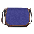 Deep Blue Knitted Pattern Print Saddle Bag