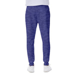 Deep Blue Knitted Pattern Print Scuba Joggers