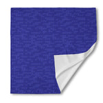 Deep Blue Knitted Pattern Print Silk Bandana