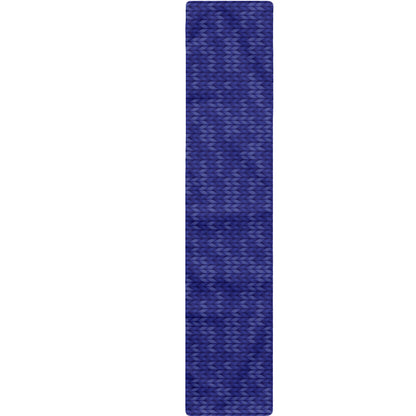 Deep Blue Knitted Pattern Print Table Runner