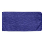 Deep Blue Knitted Pattern Print Towel