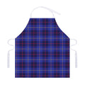Deep Blue Stewart Tartan Print Adjustable Apron