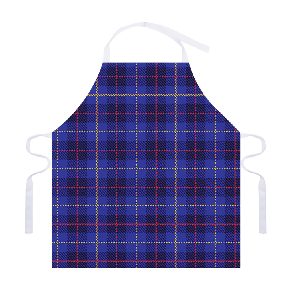 Deep Blue Stewart Tartan Print Adjustable Apron