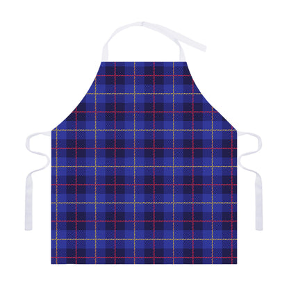 Deep Blue Stewart Tartan Print Adjustable Apron