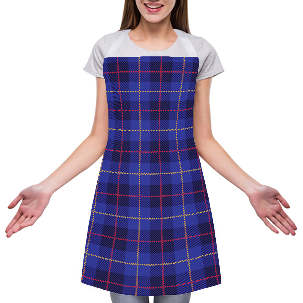 Deep Blue Stewart Tartan Print Adjustable Apron