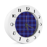Deep Blue Stewart Tartan Print Alarm Clock