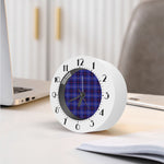 Deep Blue Stewart Tartan Print Alarm Clock