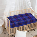 Deep Blue Stewart Tartan Print Baby Crib Sheet