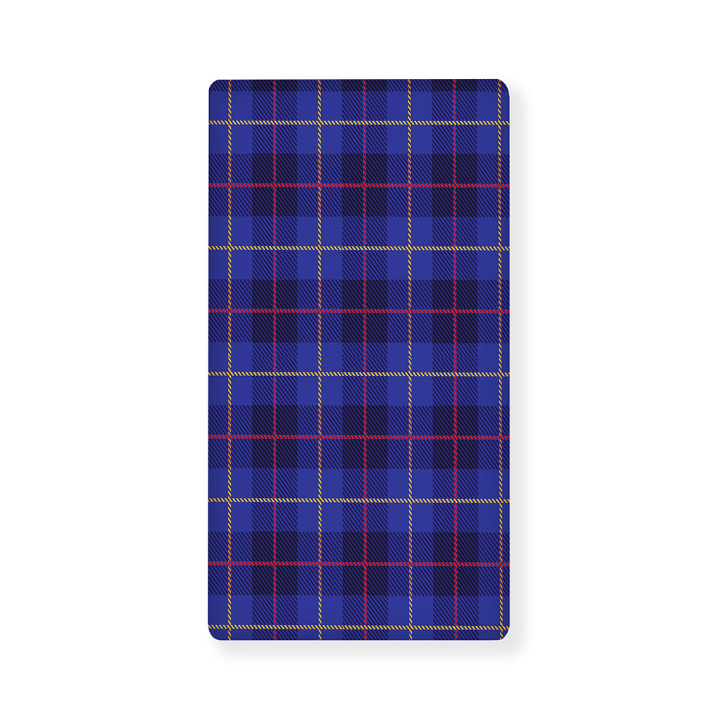 Deep Blue Stewart Tartan Print Baby Crib Sheet