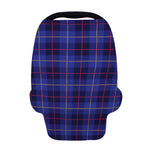 Deep Blue Stewart Tartan Print Baby Seat Cover