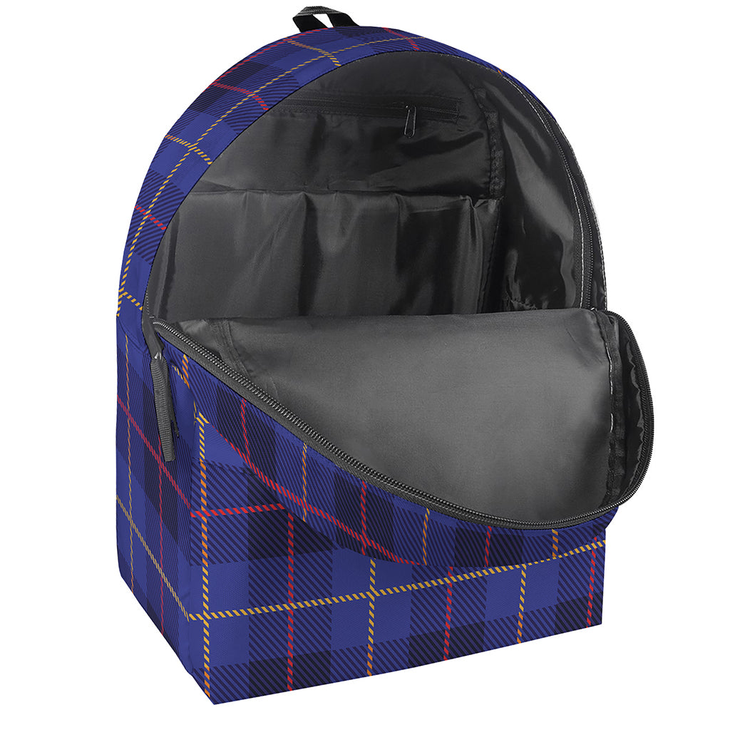 Deep Blue Stewart Tartan Print Backpack