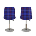 Deep Blue Stewart Tartan Print Bar Stool Covers