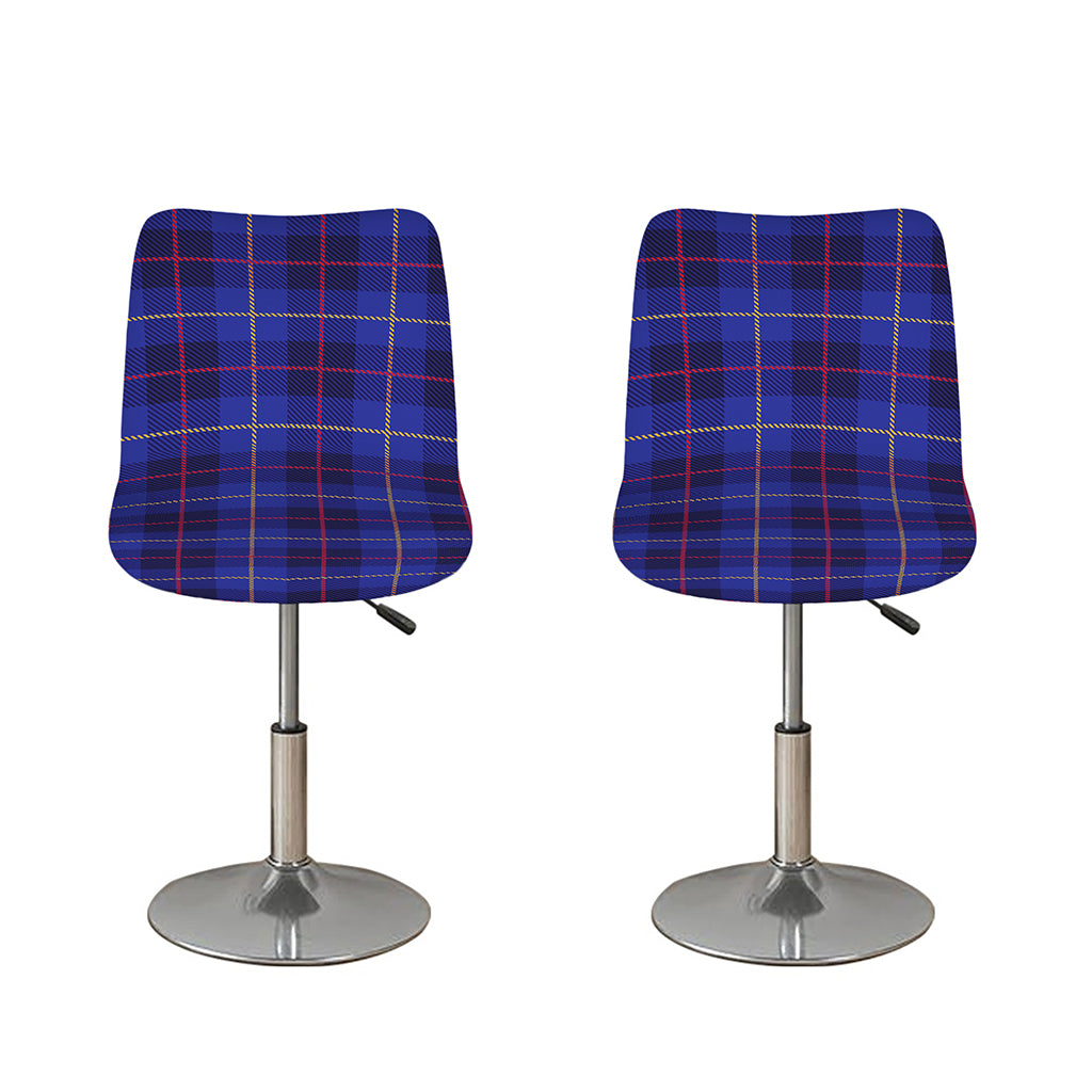 Deep Blue Stewart Tartan Print Bar Stool Covers