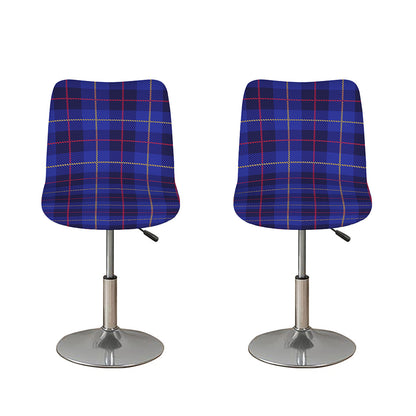 Deep Blue Stewart Tartan Print Bar Stool Covers